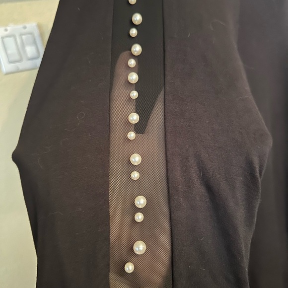 Plus Size 3X ChaChaVente long sleeve pearl top NWT - Picture 3 of 7